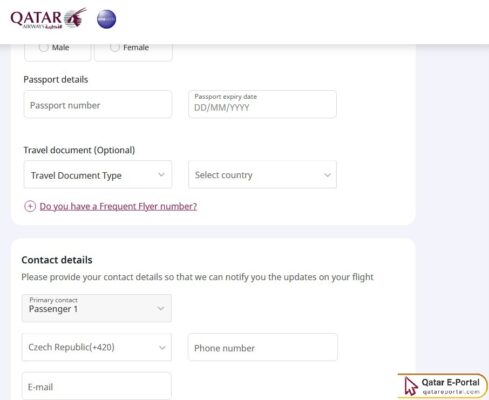 Qatar Airways ticket booking steps