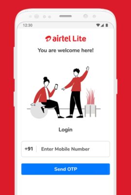 Airtel Recharge via Airtel Thanks App