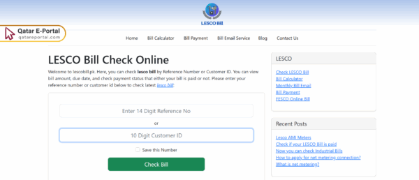 How to Check Lesco Bills Online